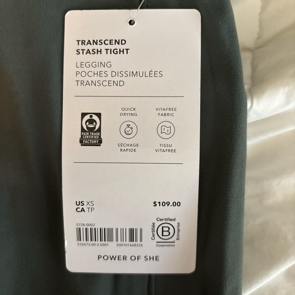 Athleta Transcend Stash Tight Leggings - Gray